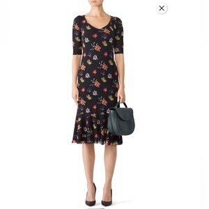 Fuzzi Floral Printed Midi Dress, Size M